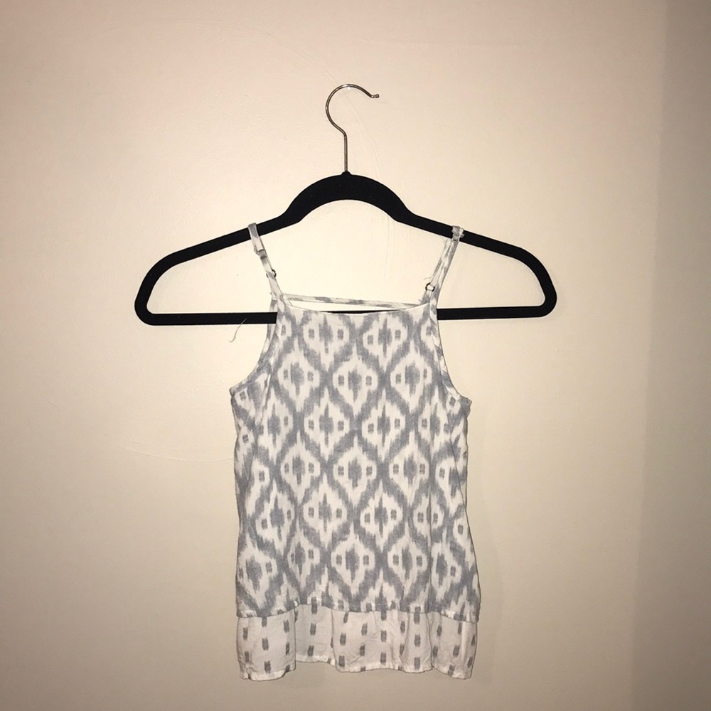 Abercrombie Kids tank with blue white design